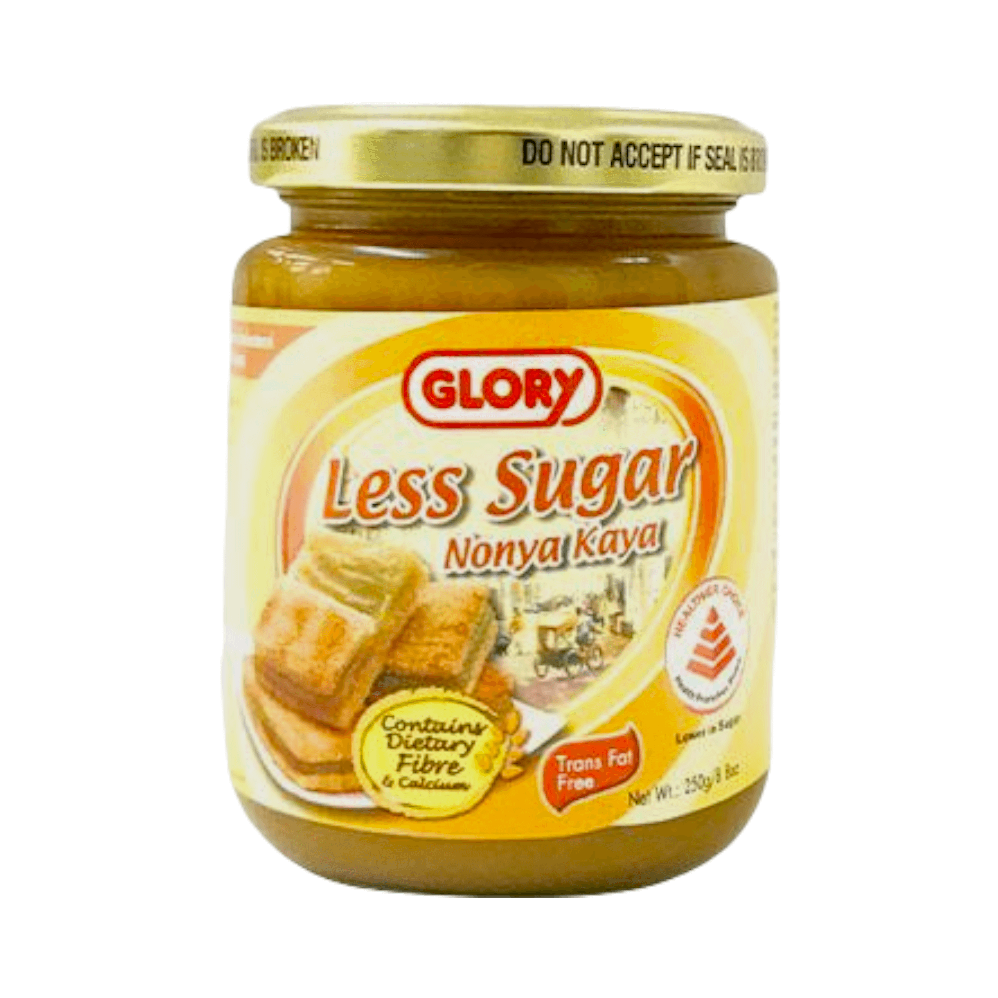 Glory Nonya Kaya Less Sugar ( Contains Dietry fiber & Calcium ) 250g